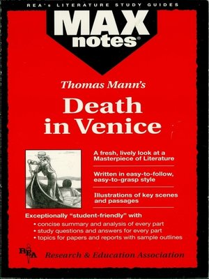 cover image of Death in Venice: MAXNotes Literature Guides